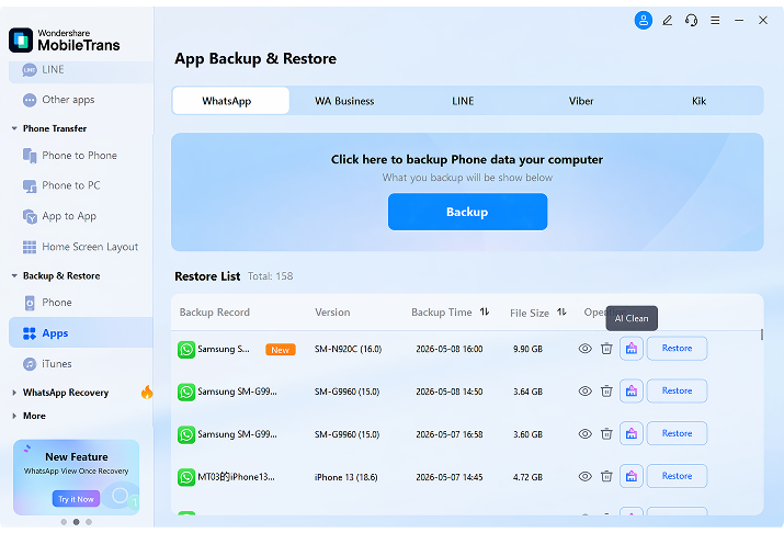 WhatsApp Data Backup Step 1 preview