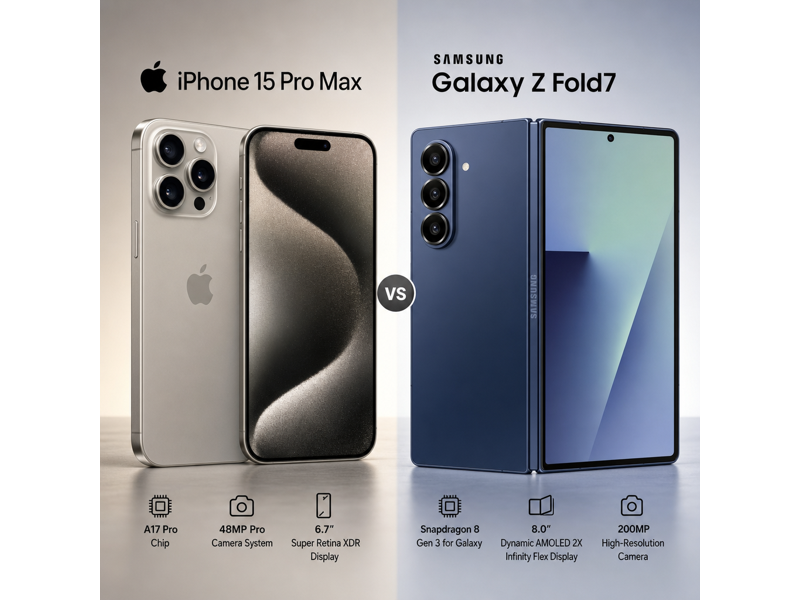 iphone 15 pro max vs galaxy z fold7