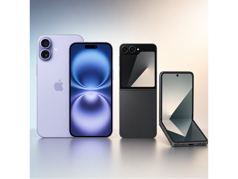 iphone 16 plus vs galaxy z flip7 fe