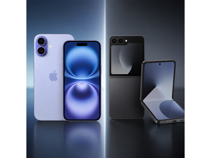iphone 16 plus vs galaxy z flip7 fe camera comparison