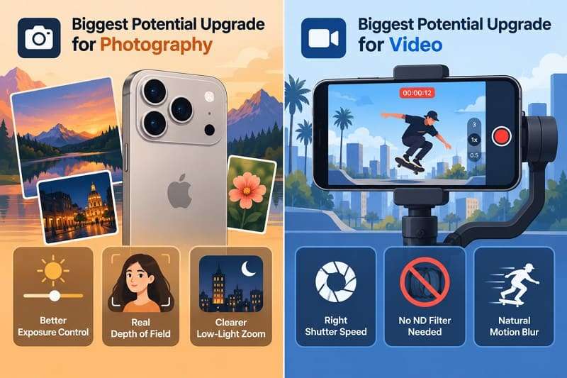 upgrade reasons for photo and video