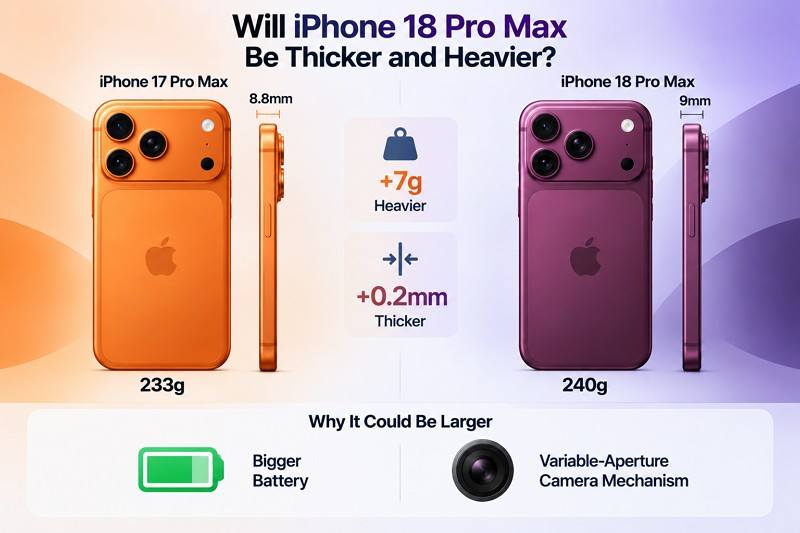 will 18 pro max will be heavy