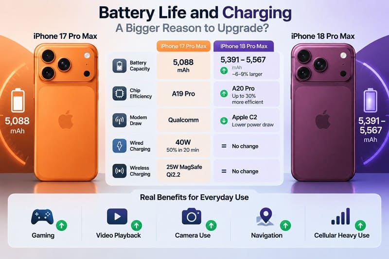 which iphone is better for battery