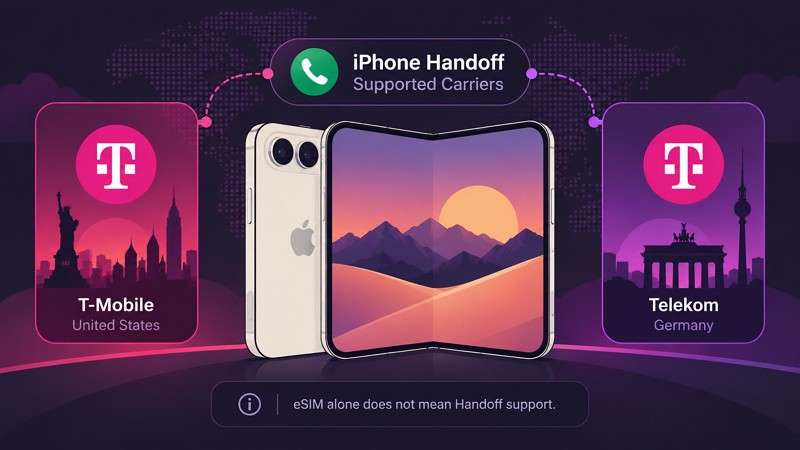 which carriers support iphone handoff