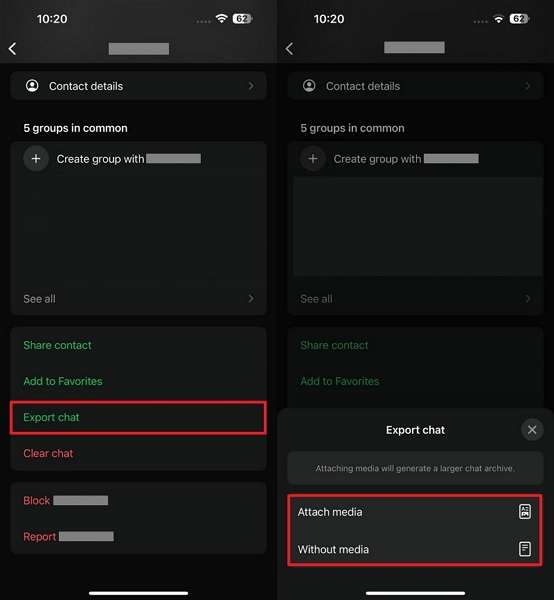 export whatsapp chat from iphone