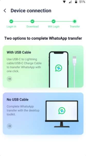 select the usb cable
