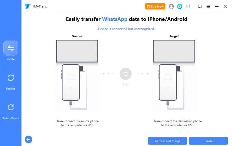 choose the transfer option