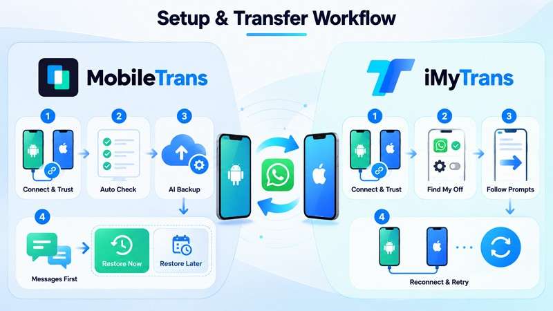 mobiletrans and imytrans workflow details