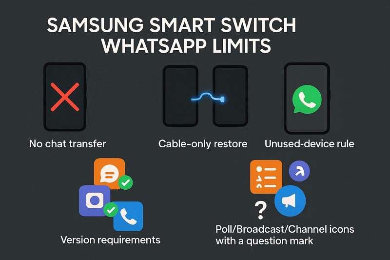 limitations of samsung smart switch