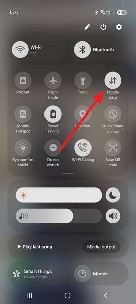 disable mobile data