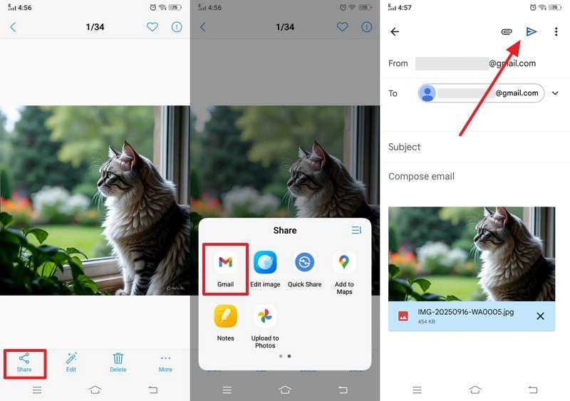 send data from gmail