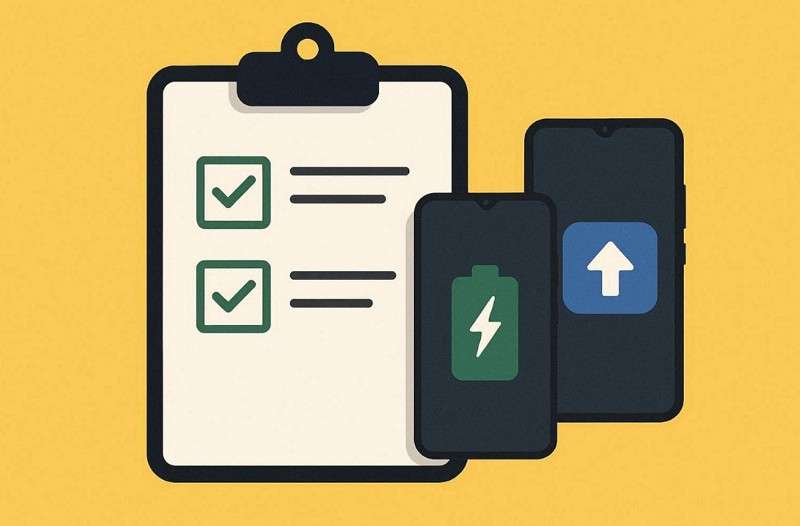 checklist before start data transferring