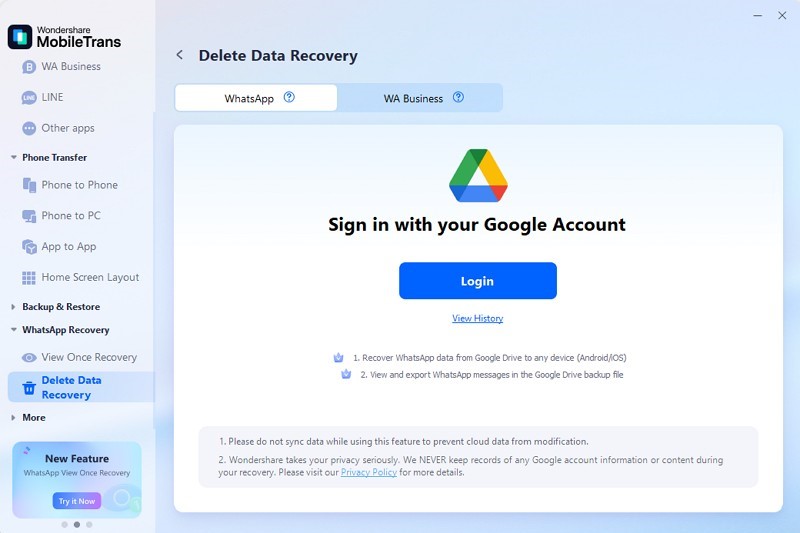 log in to google account