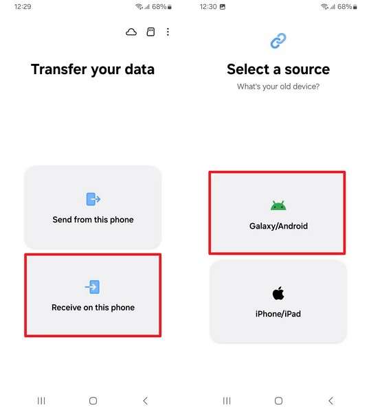 tap to receive on android