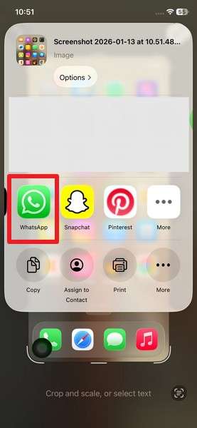 choose whatsapp or gmail