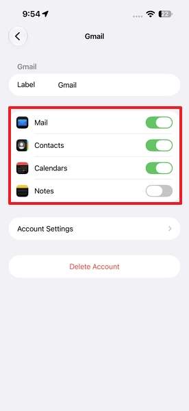 enable given options