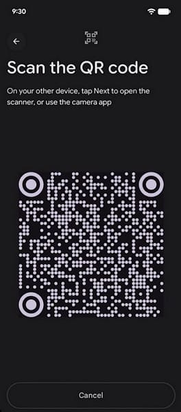 scan qr code iphone esim tranfer