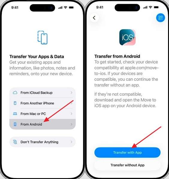 transfer from android
