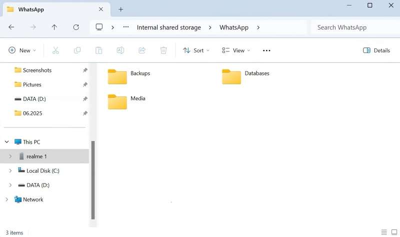 copy whatsapp data pc