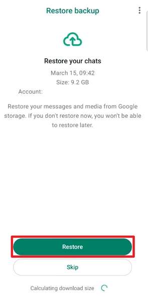 restore other android phone whatsapp backup