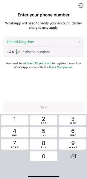 setup whatsapp new iphone