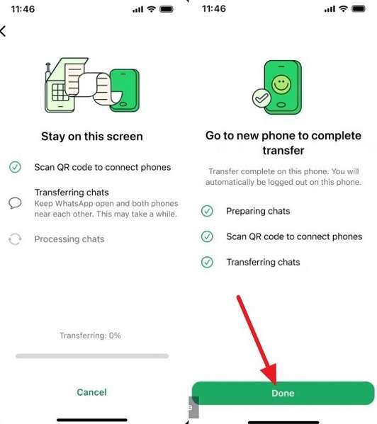 complete direct whatsapp transfer