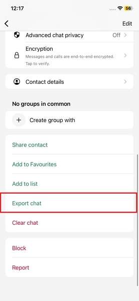 export chat iphone whatsapp