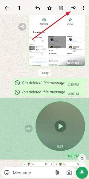 forward video note android whatsapp