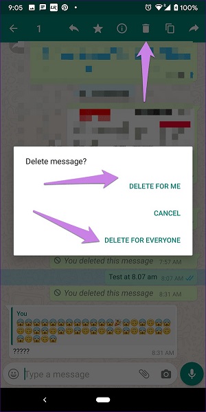 how to use delete for everyone feature of whatsapp