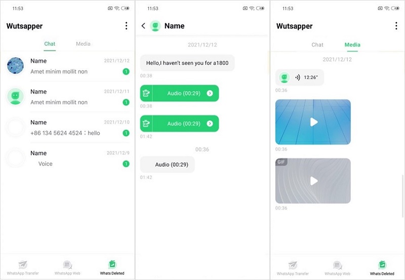 Wutsapper recupera chat e media whatsapp cancellati