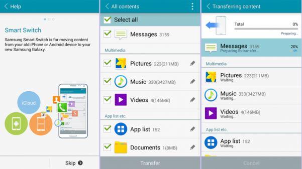 Transfert depuis LG vers Android