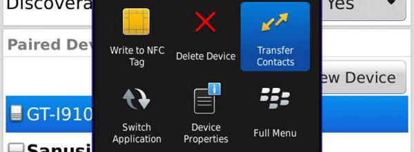 paso 5 para transferir contactos de BlackBerry a Samsung