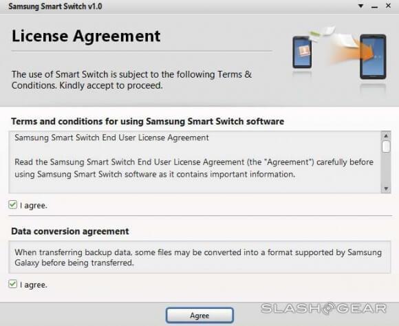 Transferir contactos de Nokia al Galaxy-descargar y ejecutar Samsung Smart Switch