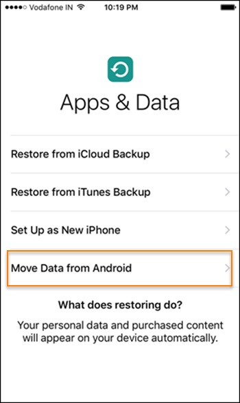 move to ios-move data from android